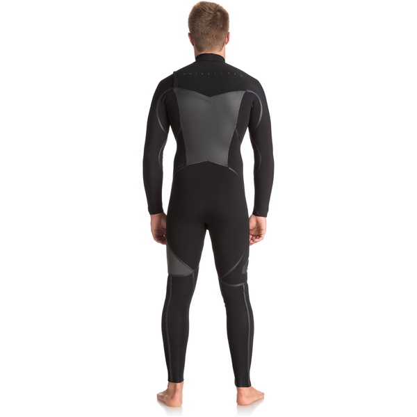 Quiksilver Syncro Plus 5/4/3mm Chest Zip GBS Wetsuit JET BLACK EQYW103046